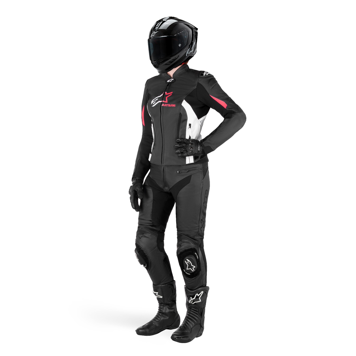 bunda STELLA GP PLUS 4, ALPINESTARS, dámská (černá/bílá/růžová) 2026 - Obrázek 3
