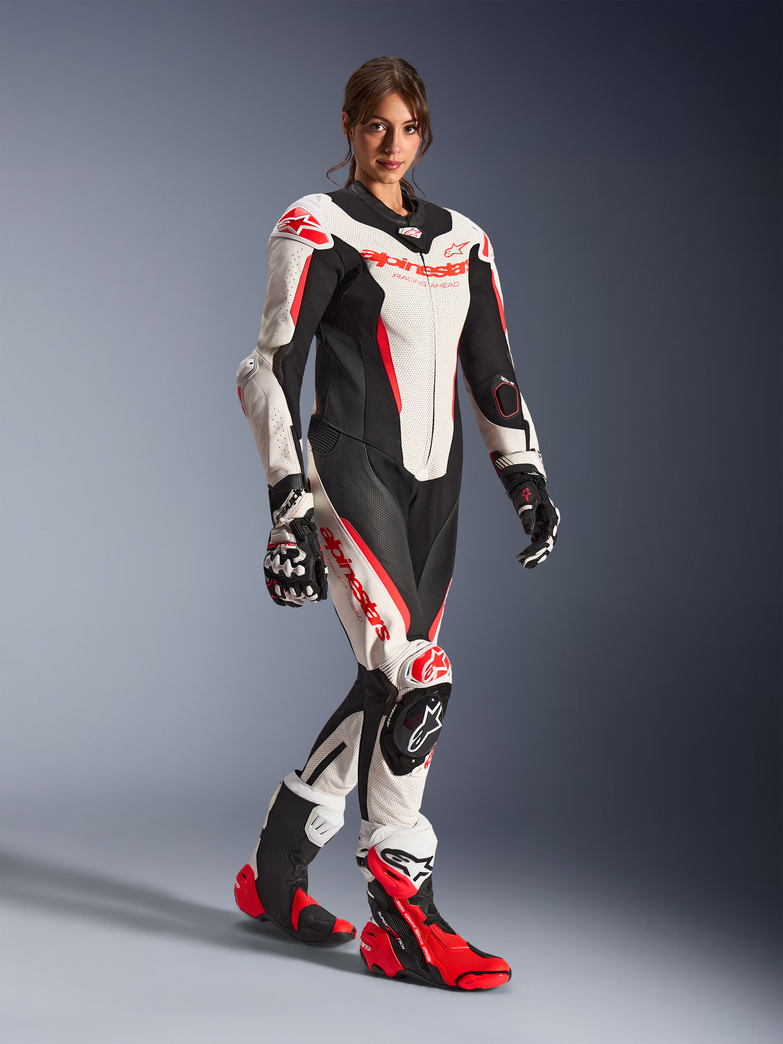jednodílná kombinéza STELLA GP-R7, ALPINESTARS, dámské (bílá/červená fluo/černá) 2026 - Obrázek 11