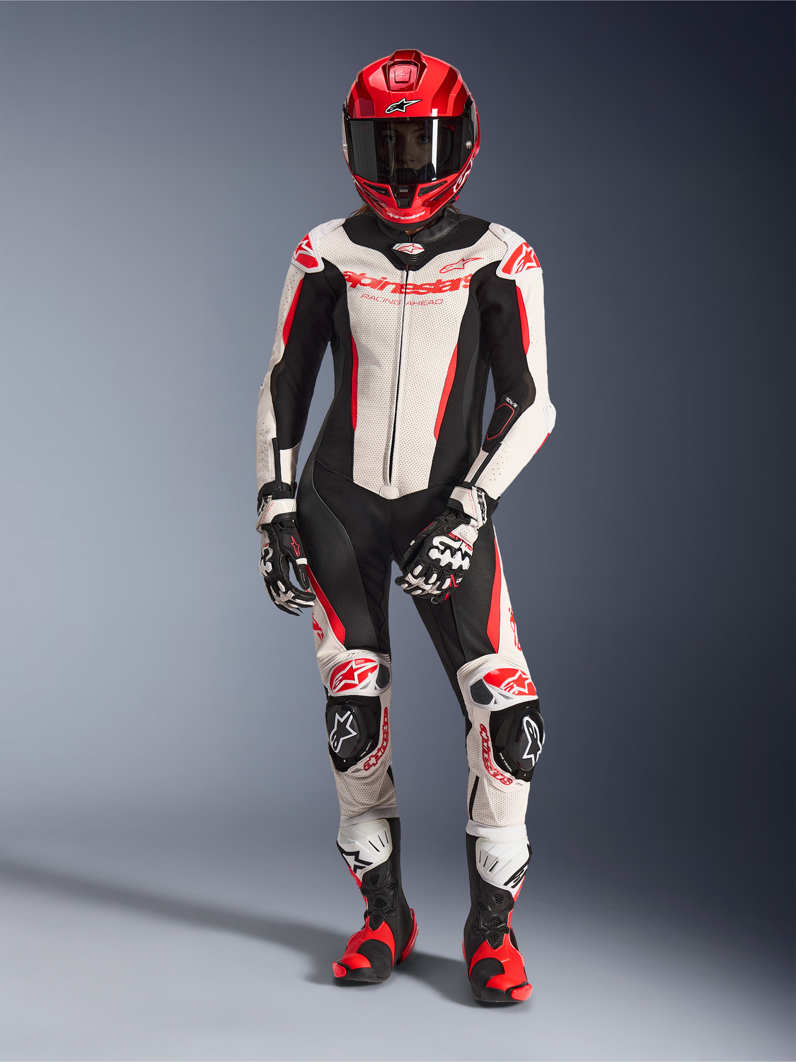 jednodílná kombinéza STELLA GP-R7, ALPINESTARS, dámské (bílá/červená fluo/černá) 2026 - Obrázek 13