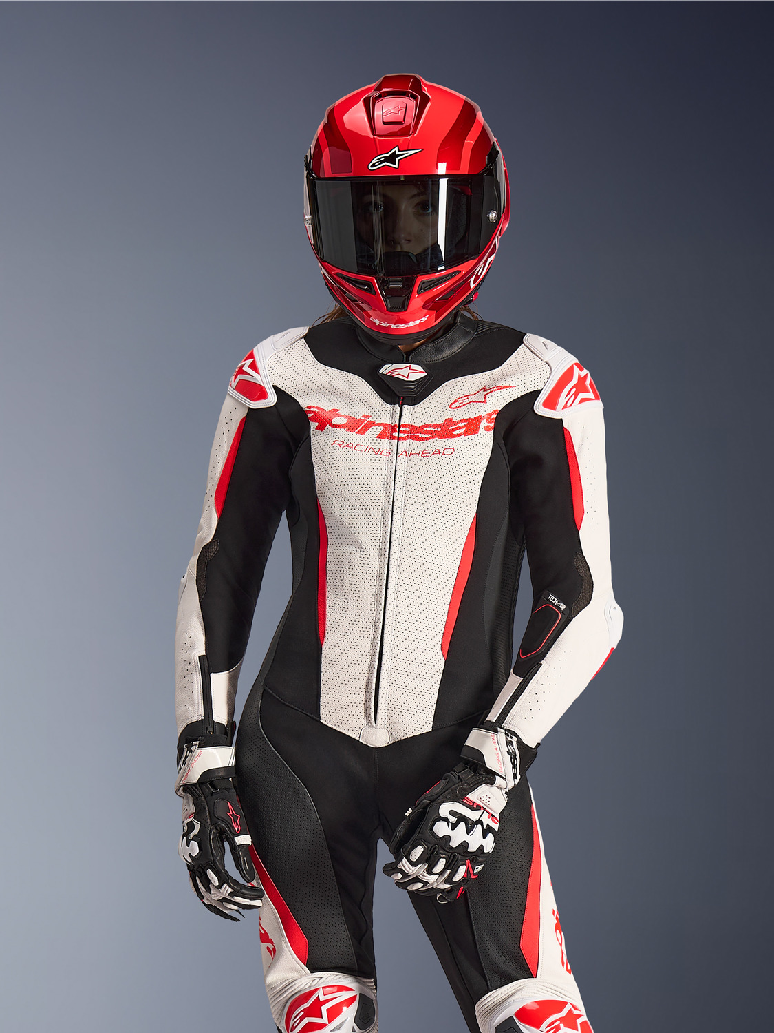 jednodílná kombinéza STELLA GP-R7, ALPINESTARS, dámské (bílá/červená fluo/černá) 2026 - Obrázek 14
