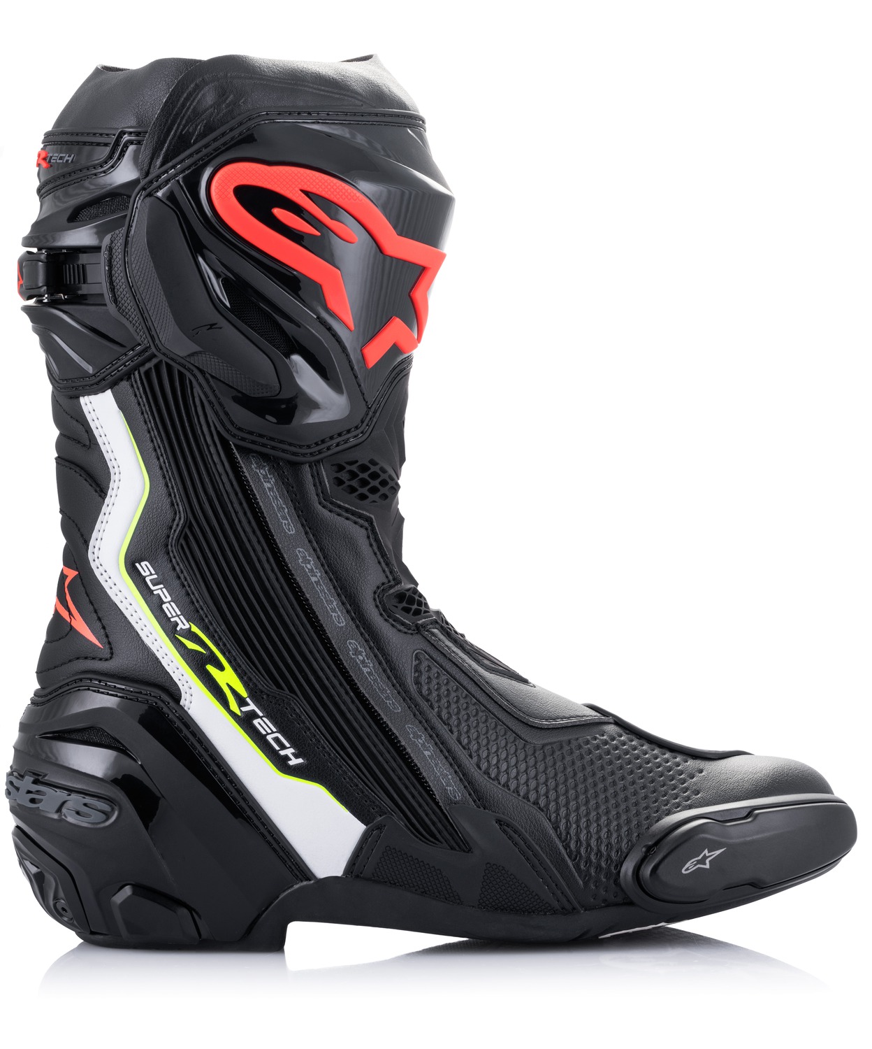 boty SUPERTECH R, ALPINESTARS (černá/bílá/červená fluo/žlutá fluo) - Obrázek 2