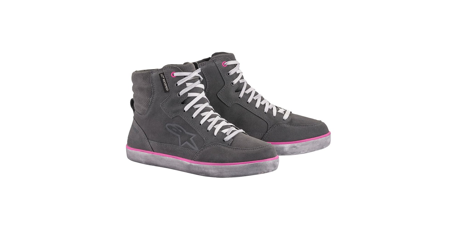 boty J-6 WATERPROOF, ALPINESTARS, dámské (světlá šedá/růžová) 2026
