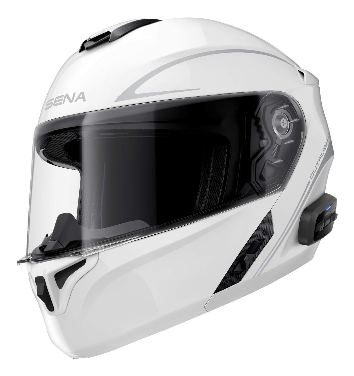 Bluetooth přilba s headsetem Outrush R, SENA (lesklá bílá)