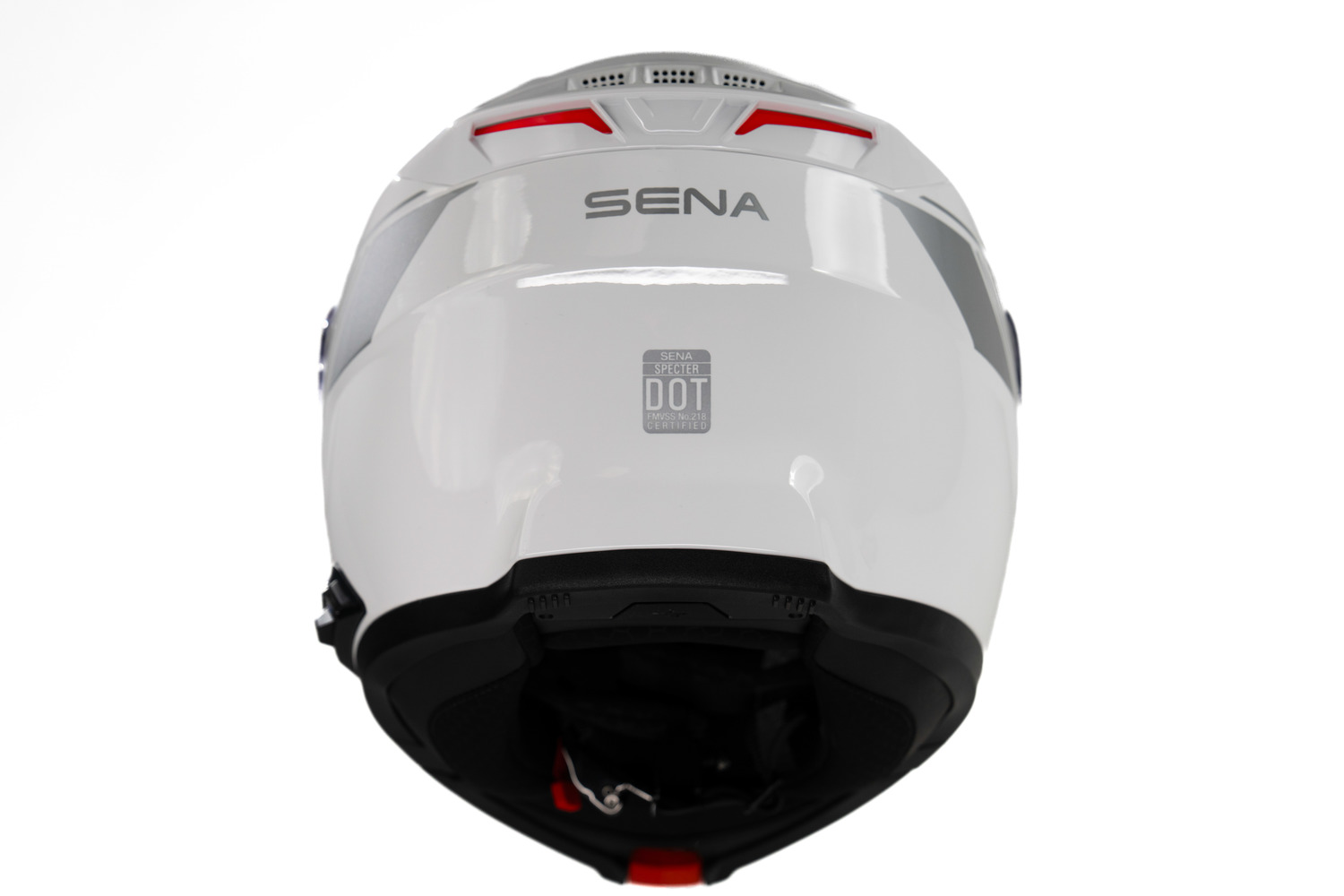 Mesh přilba s headsetem Specter, SENA (lesklá bílá) - Obrázek 3