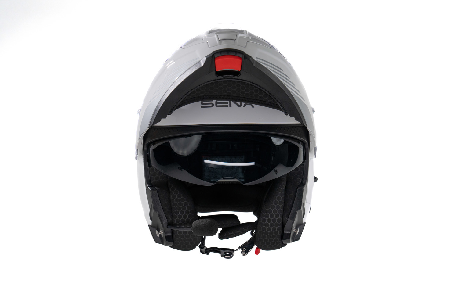Mesh přilba s headsetem Specter, SENA (lesklá bílá) - Obrázek 5
