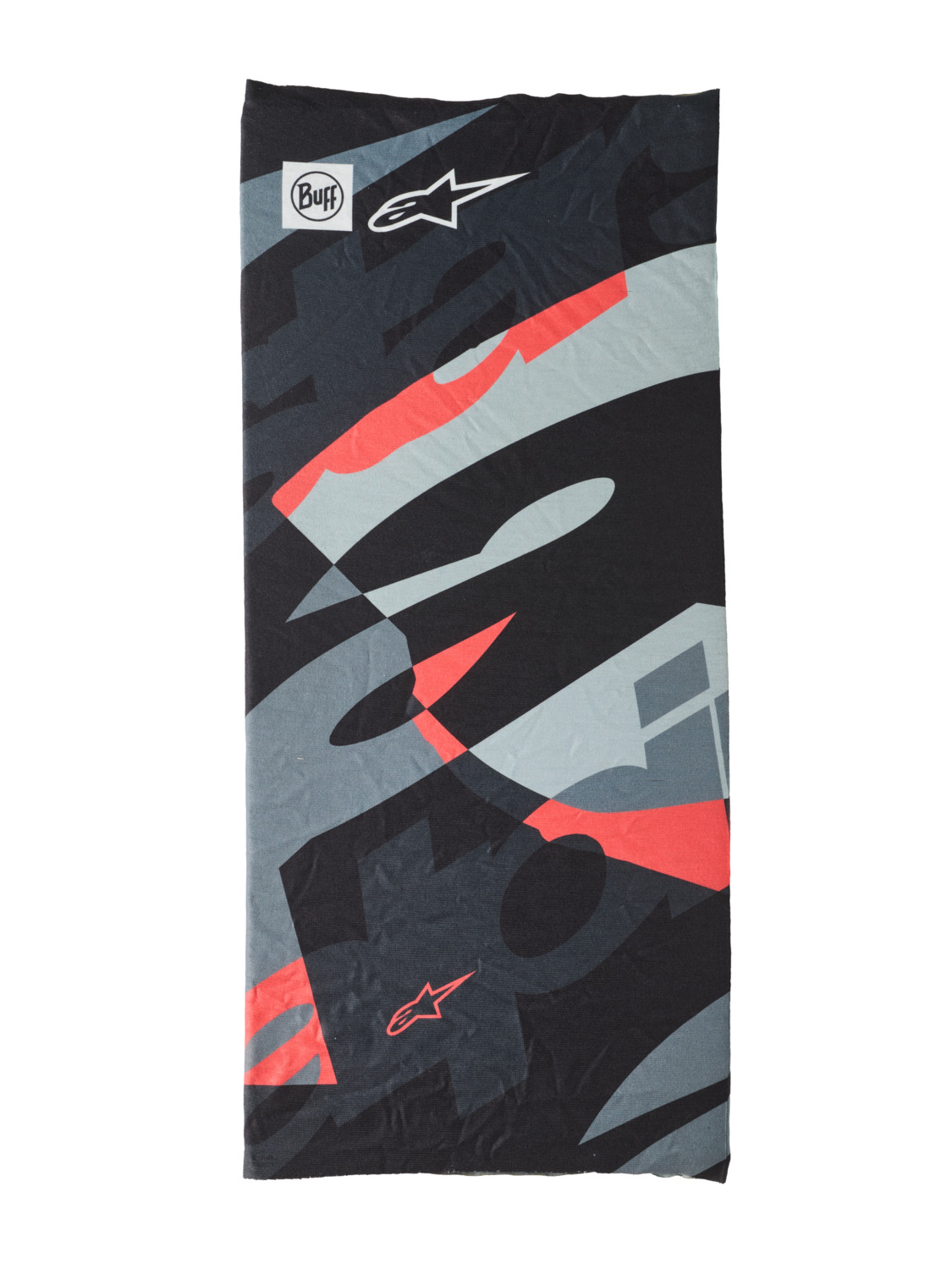 nákrčník BUFF MOGRESS, ALPINESTARS (camo/černá/červená fluo/šedá) 2026